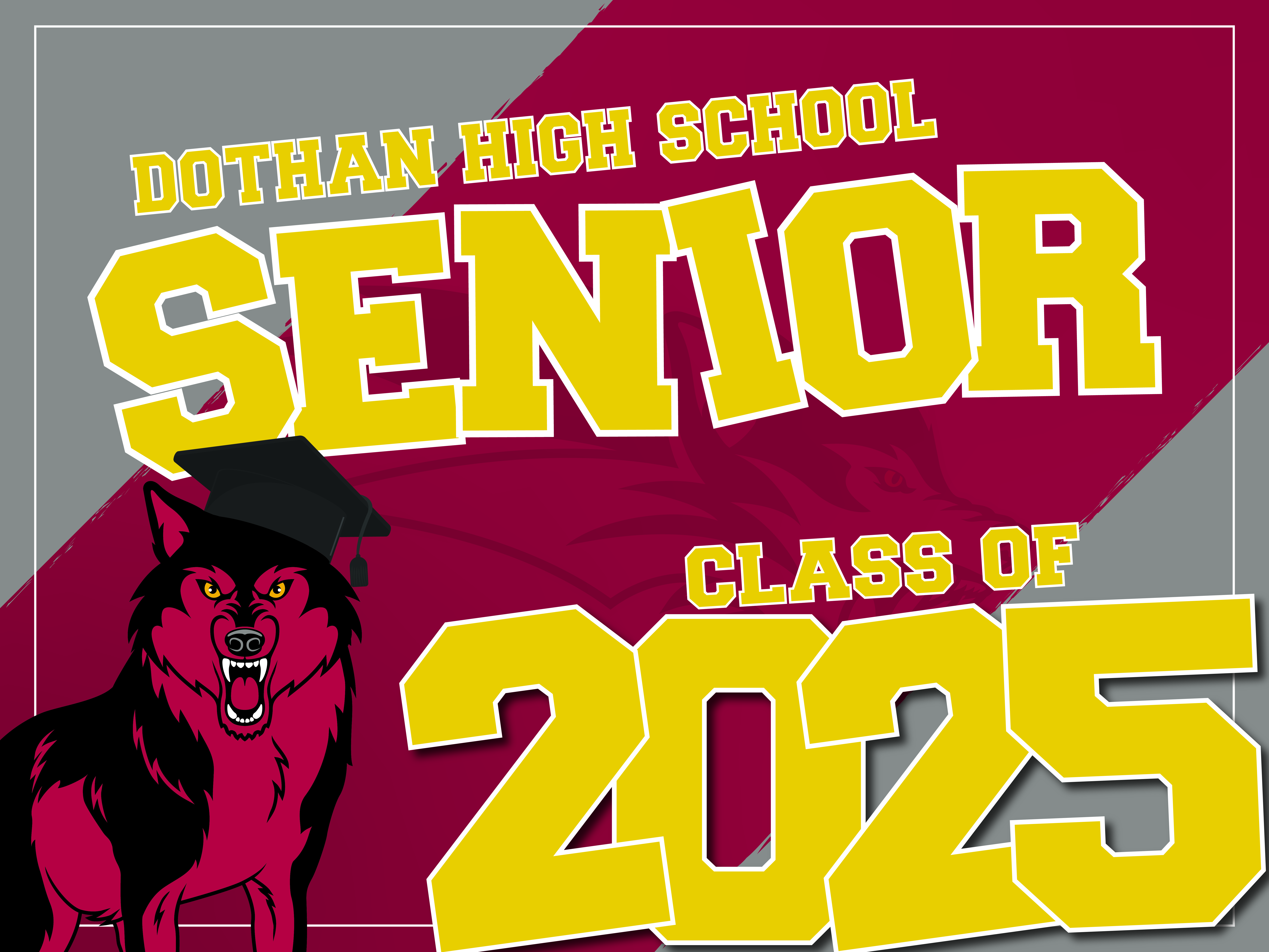 Senior Yard Sign (Double-Sided with Metal Stake)